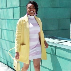 Missguided Stripe Turtleneck Knit Dress